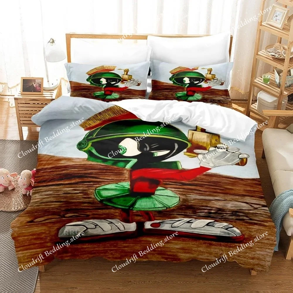 

Fashion 3d Print Anime Marvin The Martian Bedding Set Single Twin Full Queen King Size Bed Set Adult Kid Bedroom Duvetcover Sets
