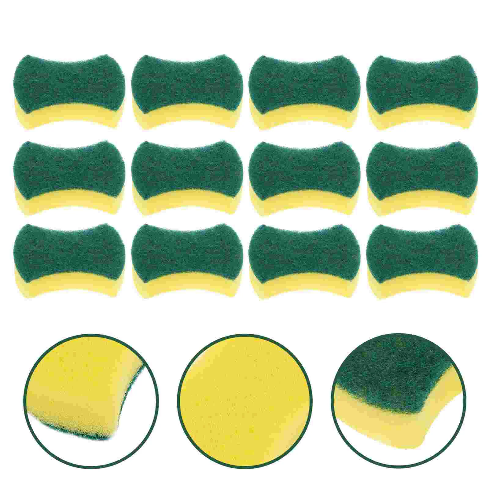 24 Pcs Dishwashing Sponge Scrub Wok Thicken Scrubber Scrubbers Pads Small Flatware