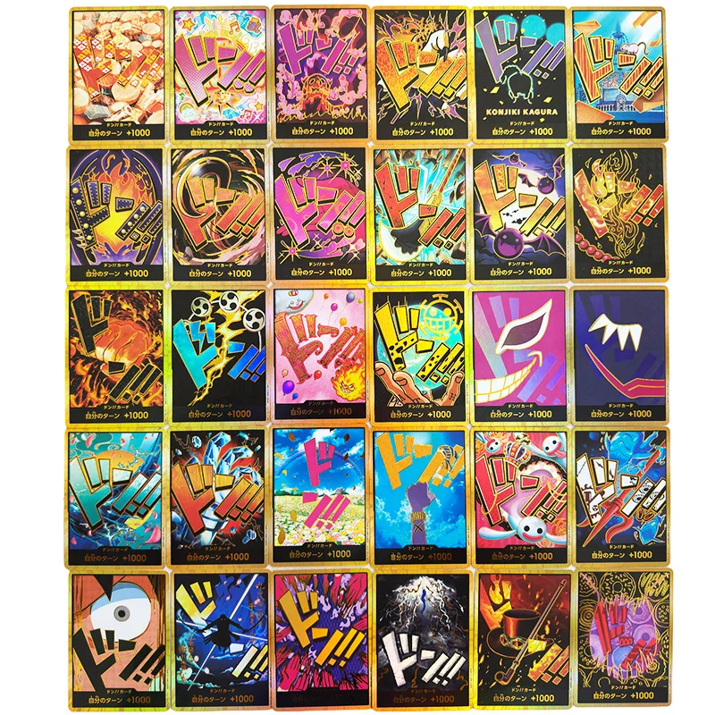 

30 шт./компл. One Piece OPCG Gold DON PRB01 TCG Gold Hot Replica японская версия Luffy Zoro Ace Game Коллекционные карты аниме