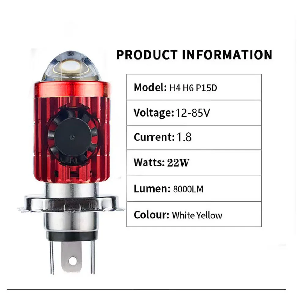 10000LM H4/H6 12 فولت LED دراجة نارية المصباح لمبة موتو الأضواء CSP عدسة أبيض أصفر مرحبا لو مصباح سكوتر اكسسوارات أضواء الضباب