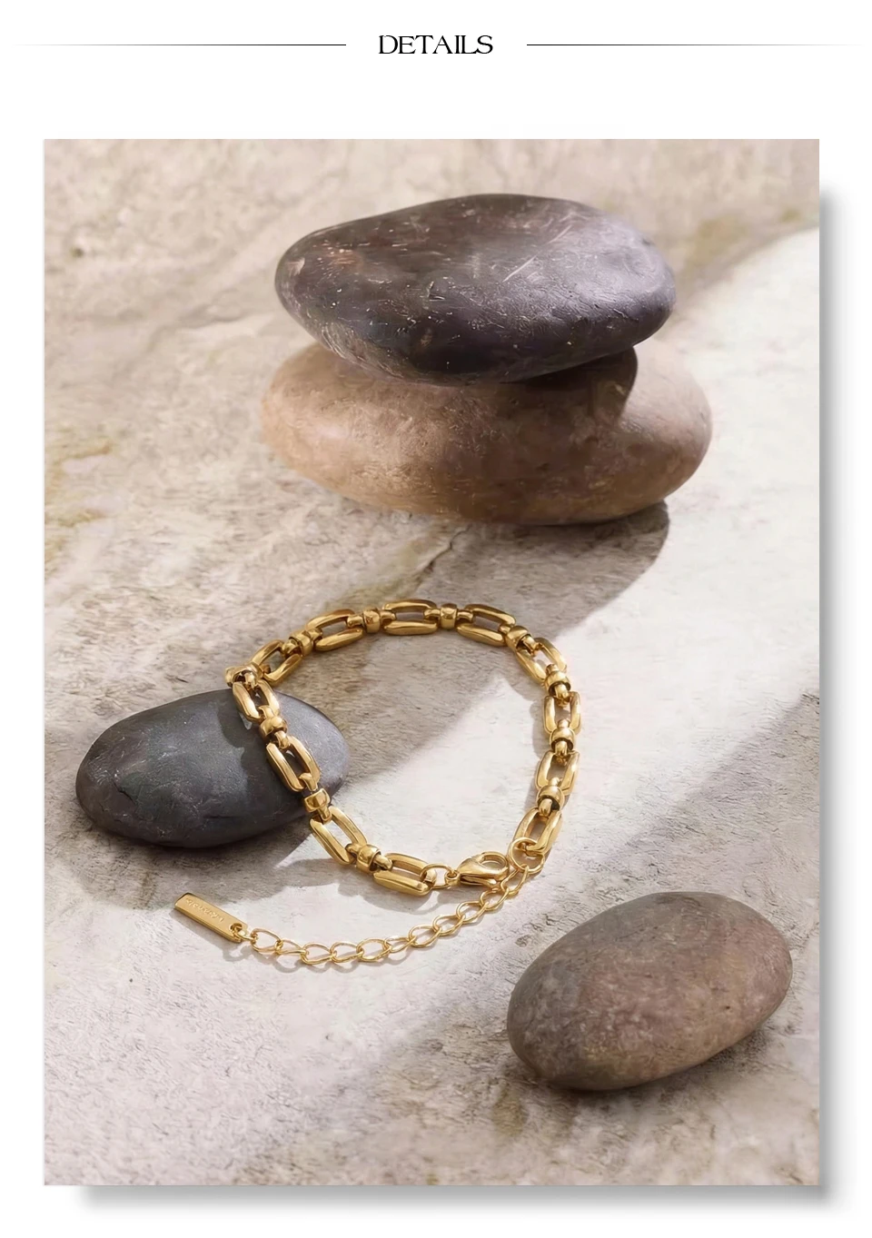 Yhpup Edelstahl-Metallkette, hochwertiges Armband, modisch, personalisierbar, wasserdicht, Handgelenkschmuck, Bijoux für Damen – Detail 4