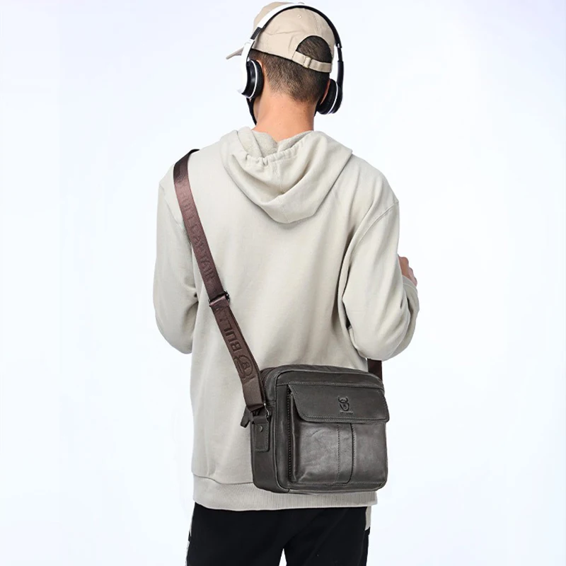 2024 Men's Genuine Leather Handbag Crossbody Bag Men's Shoulder Bag Men's Crossbody Small Men's Bag Travel Handbag