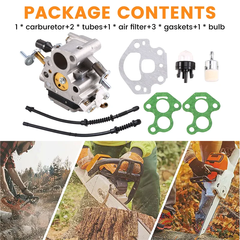 

AT02-Chainsaw Carburetor Withair Filter 506450501 C1T-EL41A Forhusqvarna 435 440 435E 135 Jonsared CS410 CS2240 Chainsaw