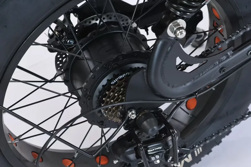 2025 20 Inch Fat Tires Snow E-bike 48V 500W 1000W 1500W 18Ah 23AH Full Suspension Electric City Bicycle Retro Light Ebike RTS image 6