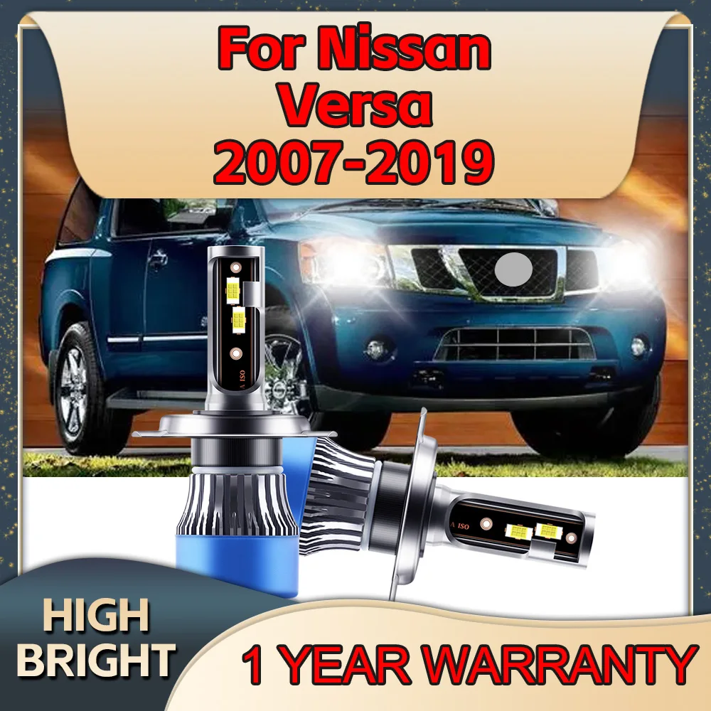 160W Headlight CSP Chip 6000K Car Lamp H4 Bulbs For Nissan Versa 2007 2008 2009 2010 2011 2012 2013 2014 2015 2016 2017 18 2019