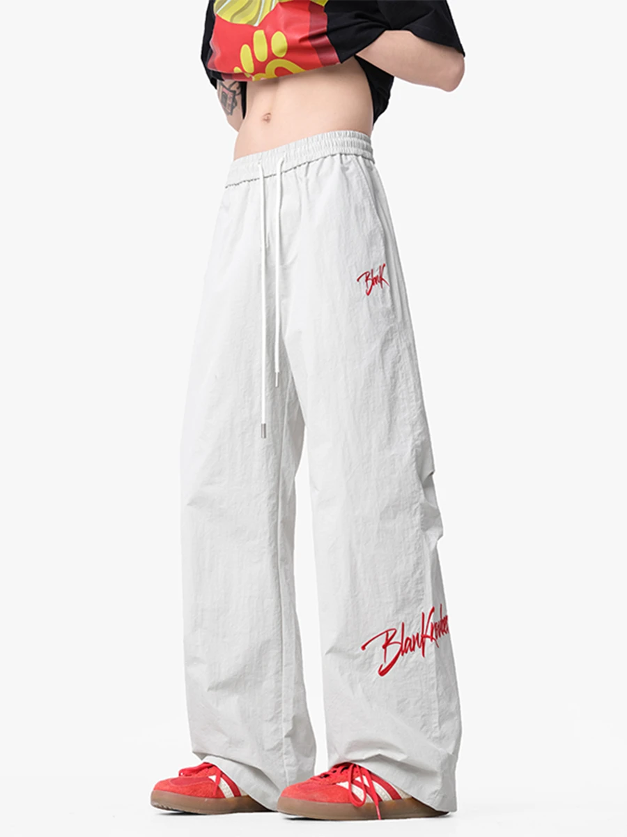 

Американские спортивные брюки Qui Dry с вышивкой, мужские модные новые свободные прямые повседневные длинные брюки Vibe High Street