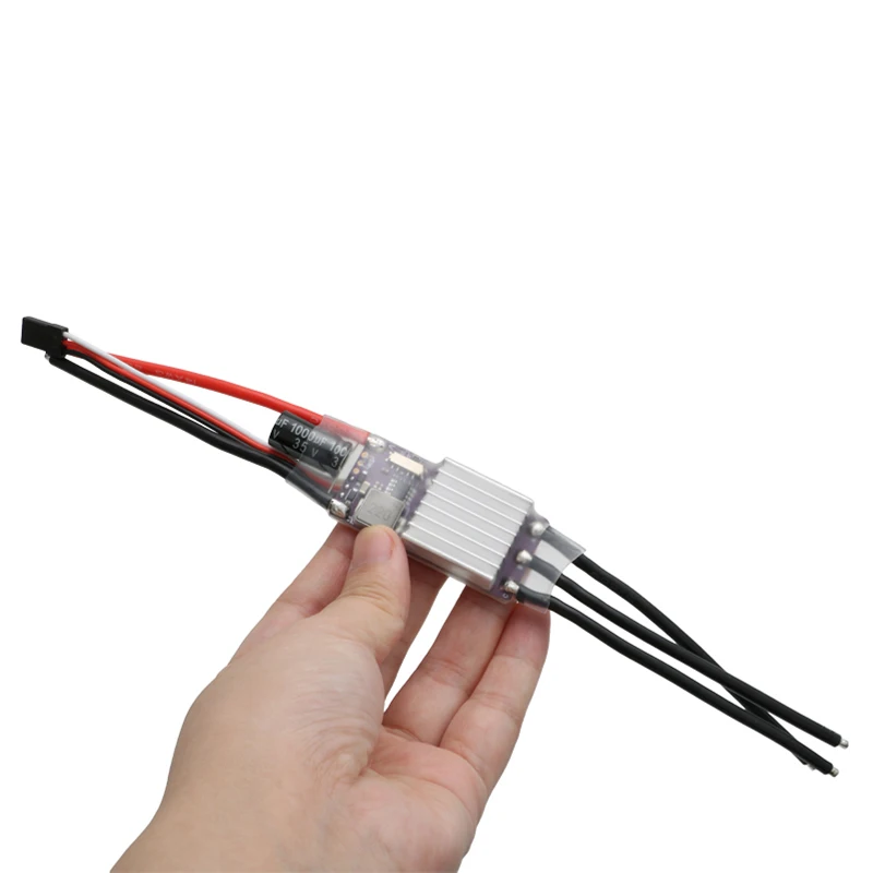 1PCS 32-bit BLDC Motor Electronic Speed Controller 2-6S 75A AM32/ESCape32 ESC with Welded Capacitor 14AWG Wire for Drone RC Car - Image 5