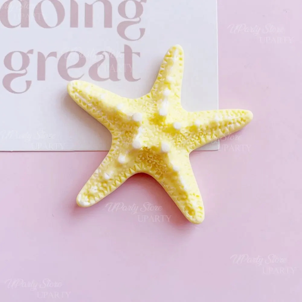 10 Stück Ozean Muschel Kuchen Topper Harz Blau Gelb Weiß Muschel Seestern Cupcake Topper für Ozean Meer Alles Gute zum Geburtstag Kuchen Dekor – Detail 13