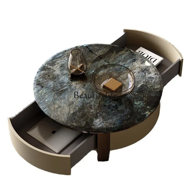

ls 42Round coffee table modern simple marble living room home