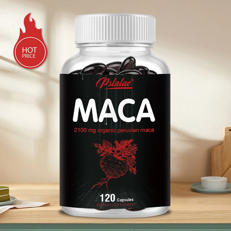 Maca Root Capsules | Black Red Yellow 2100 Mg Black Pepper | Support Mood, Regeneration and Energy Men\'s Health Supplement