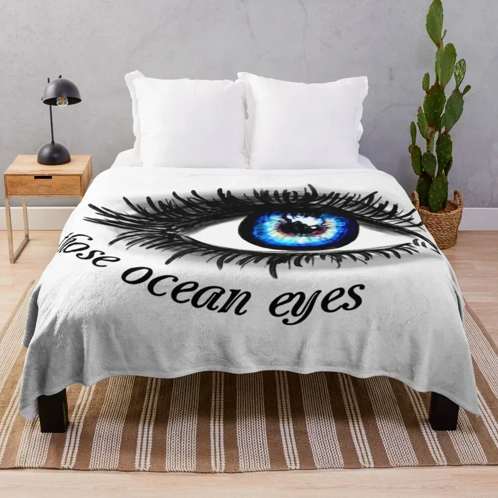 

Ocean Eyes Drawing Throw Blanket halloween Decorative Sofa Hair Blankets