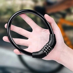 Anti-theft Bicyle Password Lock Portable 4 Digit Password Cable Lock With Zinc Cylinder Resin Cover Bike Lock Combinable Door Lo