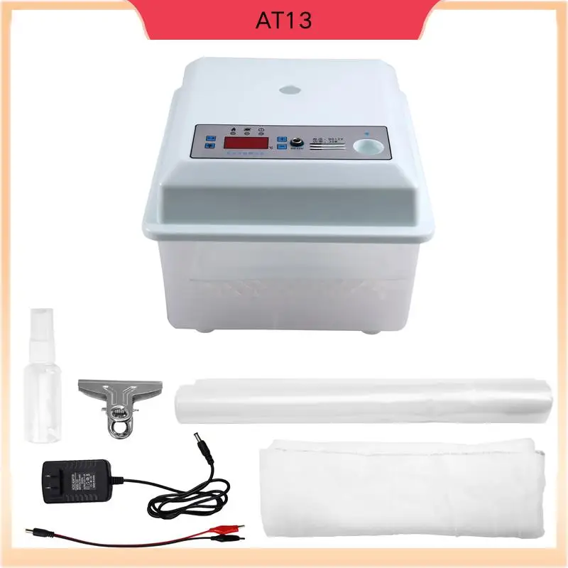 AT13 US Plug 20Pcs Egg Incubator Set For Small Scale Farming - Semi Automatic Chicken, Duck, Bird Egg Brooder
