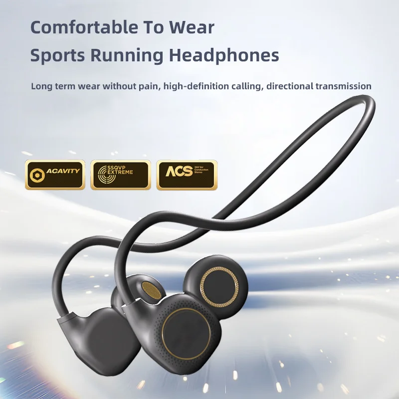 

Hanging Ear Sports Bluetooth Earphone Open Type Non In Ear Power Display Bluetooth 5.4 Air Conduction Sports Earphone