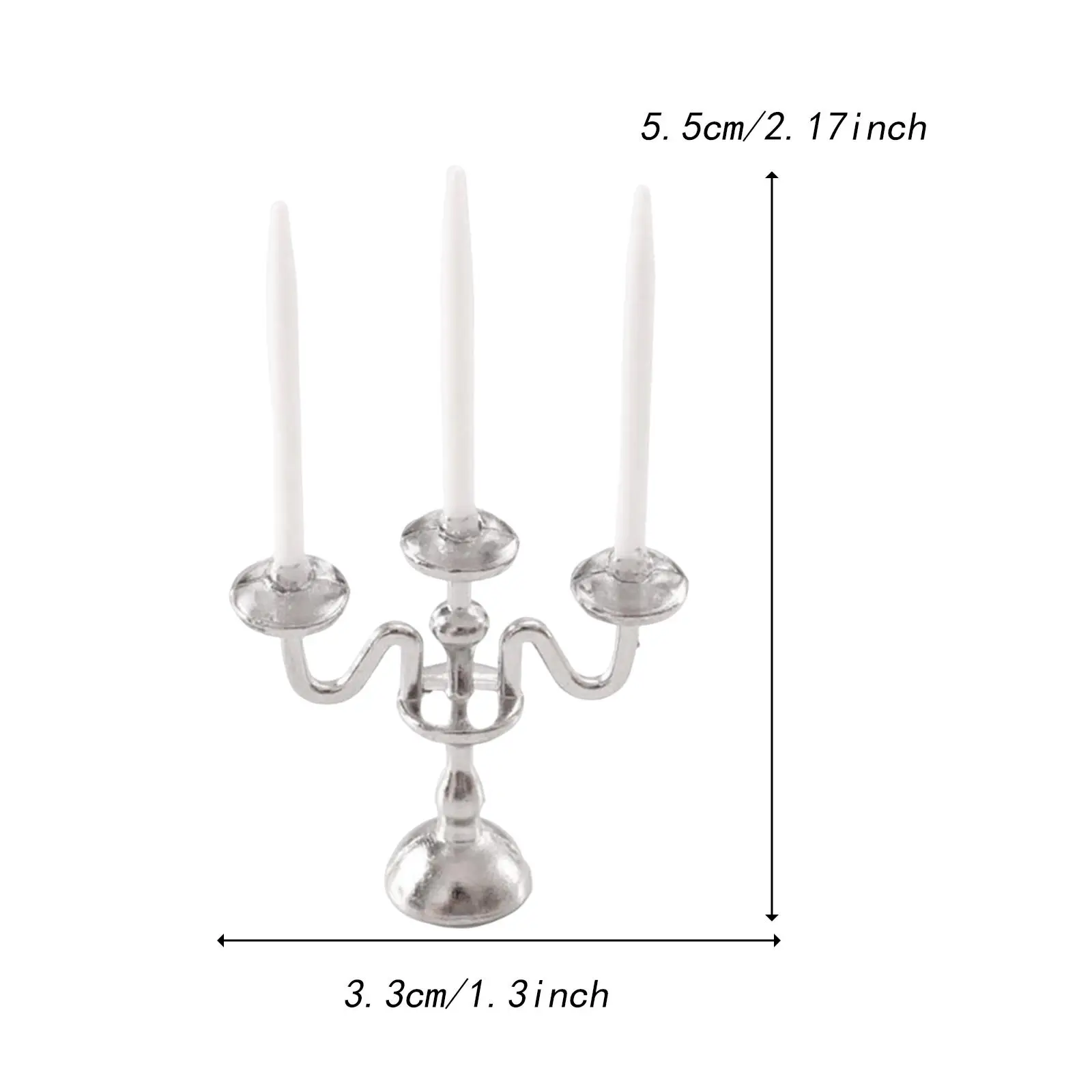 1/12 Dollhouse Candle Holder Cute Doll House Candlestick for Bedroom Cabinet