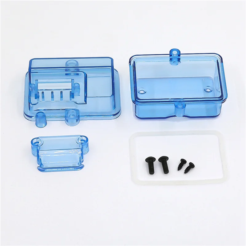 【Sleek Design】3X Blue Plastic Waterproof Receiver Receiving Box For Huanqi 727 / Slash RC Car Upgrade Parts