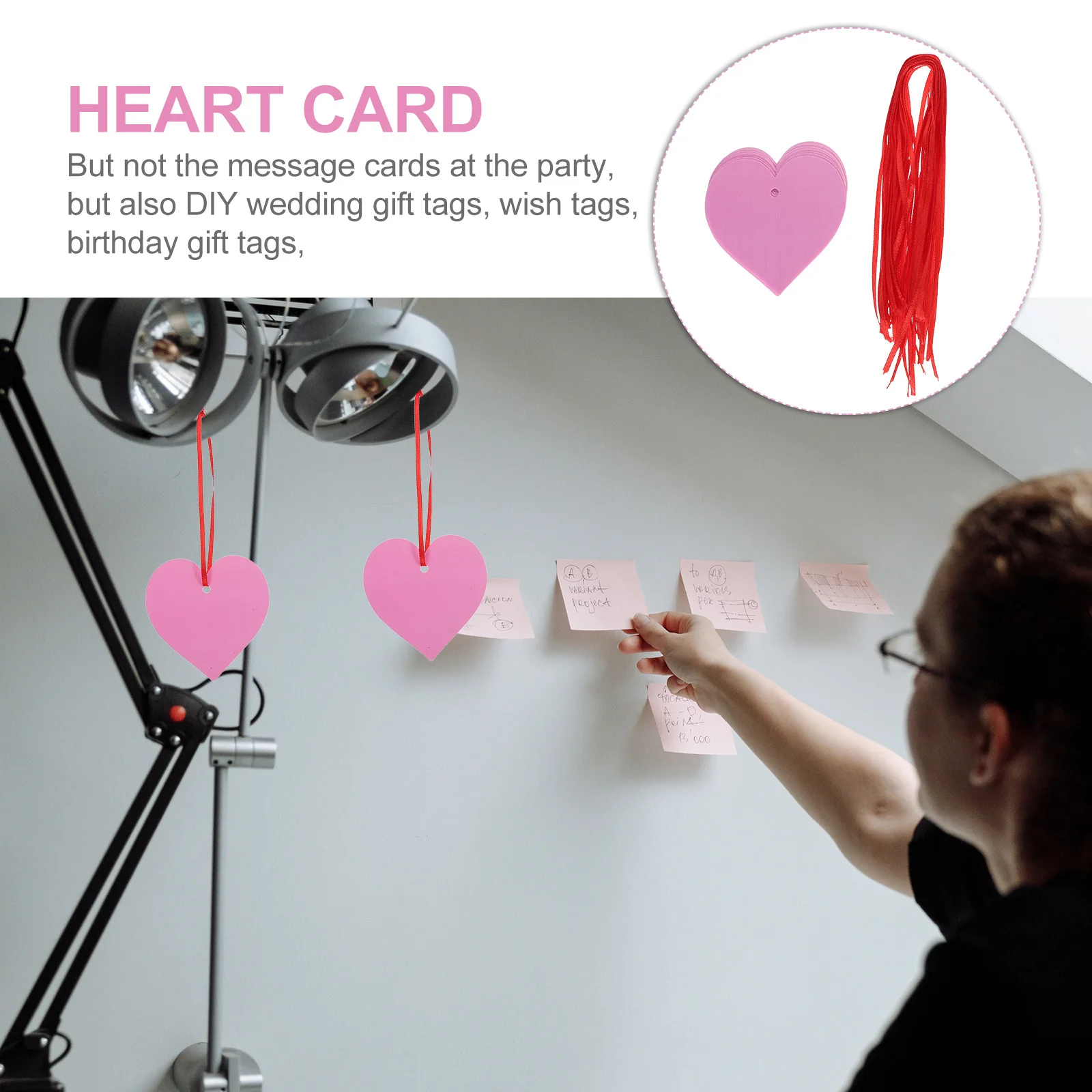 مجموعة واحدة من ملصقات الهدايا البلاستيكية على شكل قلب، ديكور عيد الحب، علامات تعليق للحفلات، علامة كتاب الضيوف للهدايا #3