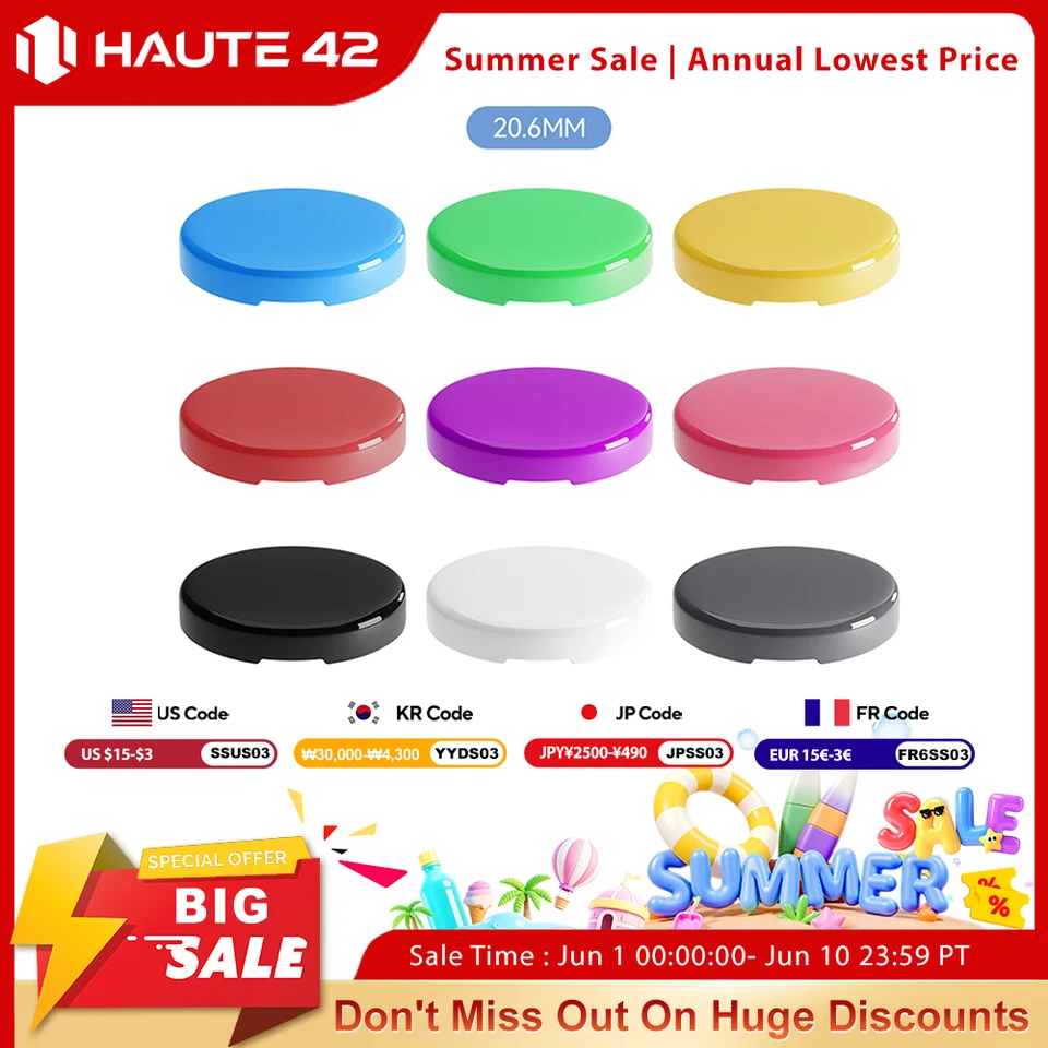 Haute42 Hitbox Cross Keycaps for Leverless Arcade Controller Mini