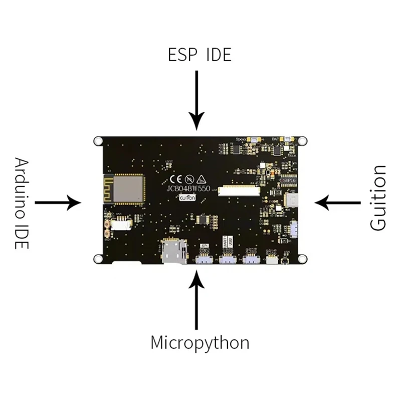 ESP32S3 8M PSRAM 16M Flash 5-inch IPS 800X480 High-Definition LCD-displaymodule Capacitieve aanraking, met wifi Bluetooth