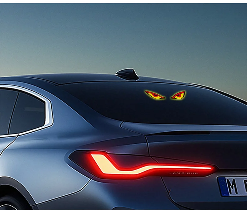 Solarbetriebene Auto-Neonleuchte Kabellose Coole DEMON EYE LED-Ambientebeleuchtung Saugnapf USB-Aufladbare Atmosphäre-Atemlampe – Detail 18