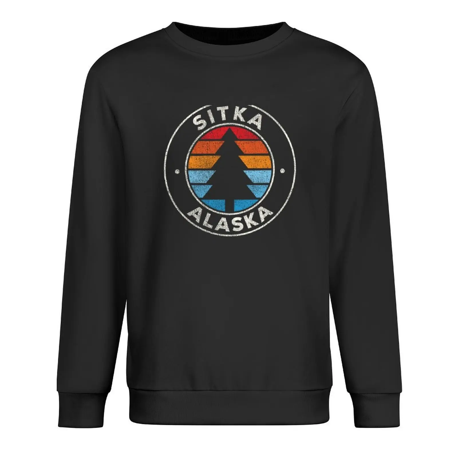 

Sitka Alaska AK Vintage Graphic Retro 70s Pullover japanese style graphic t shirts men korean clothes men's sweatshirts