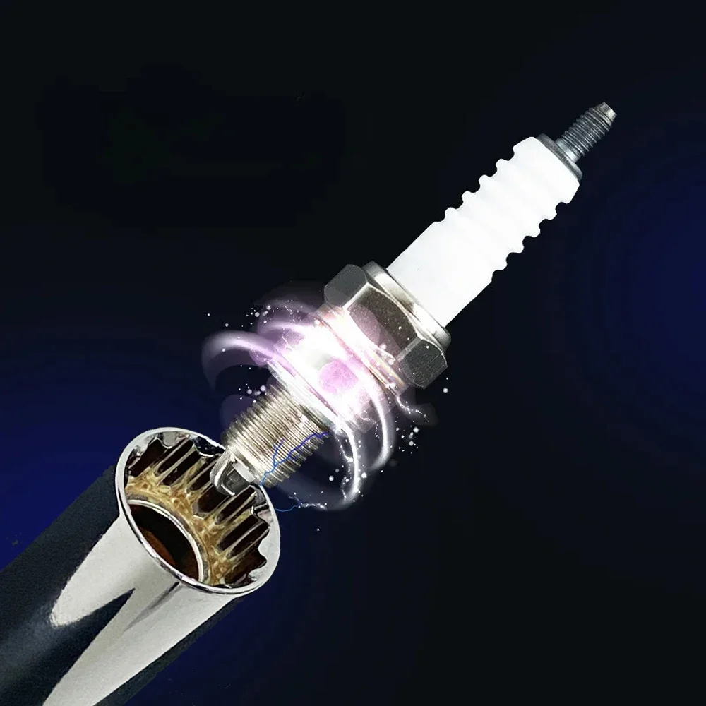 Alat Pembongkaran Busi Perbaikan Otomotif 14/16Mm Sambungan Universal Berdinding Tipis Lengan Busi Magnetik Universal