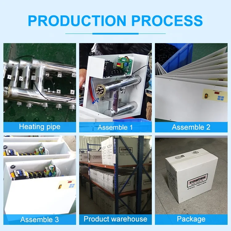 تركيب قائم بذاته 5.5kw 20kw سخان مياه لحمام السباحة الفوري Calentador De Piscina