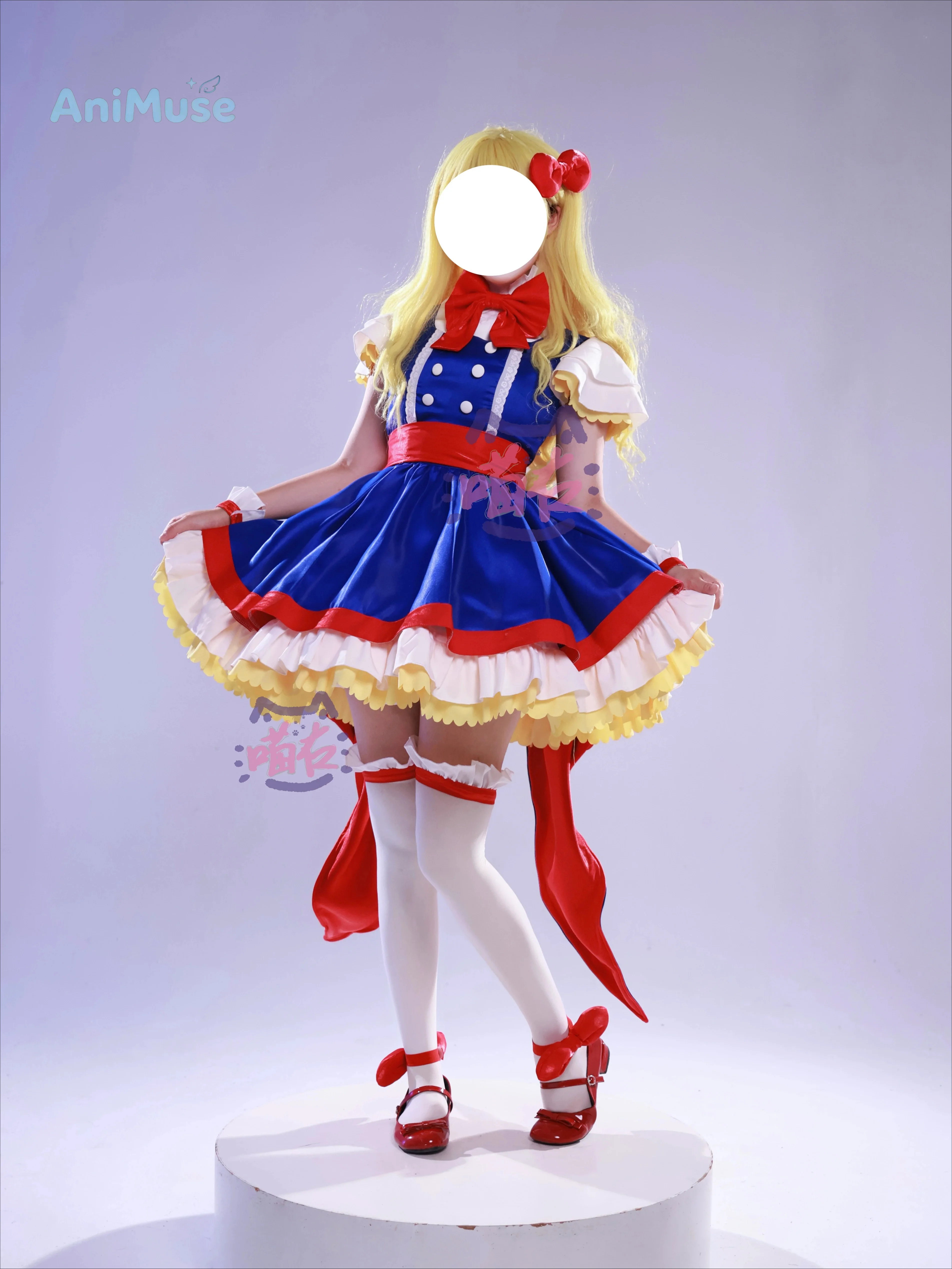 Ichigo Hoshimiya Cosplay Costume Aikatsu! Ichigo Hoshimiya Collab Version Costume Cute Lolita Dress Role Play Clothes AniMuse
