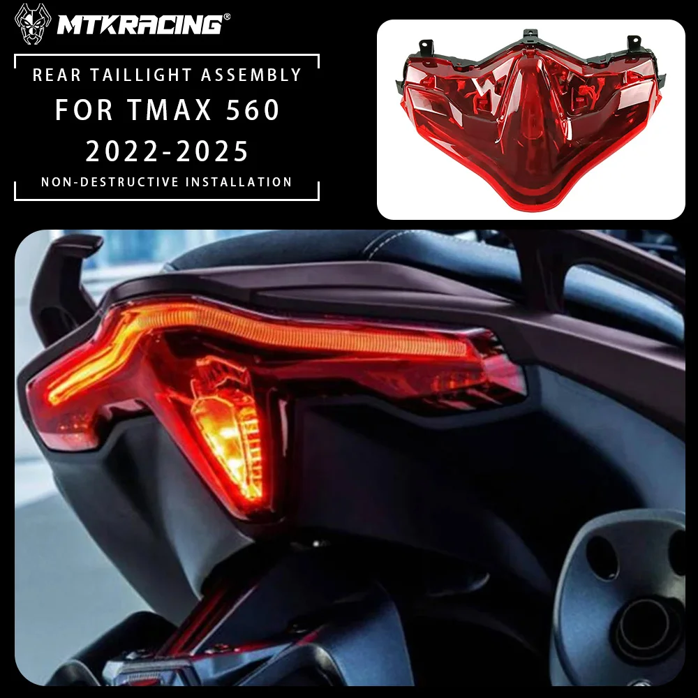 

For YAMAHA TMAX 560 2022-2025 Motorcycle Tail Rear Trail Lamp Light Tailight LED Rear Tail Brake Lamp