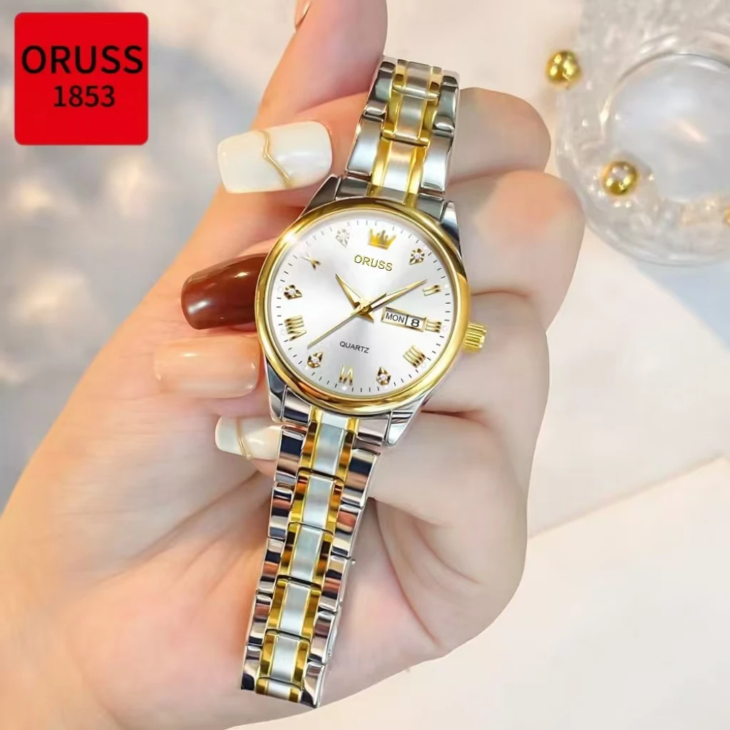 

ORUSS Original High-end Luxury Women's Watch Luminous Watch for Ladies Watch Fashion Wristwatches Stainless Steel Waterproof Qua