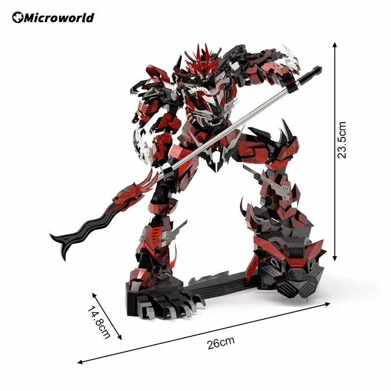 Microworld 3D Metall Puzzle Spiele Romantik Der Drei Königreiche Zhangfei Modell Kits DIY Puzzle Spielzeug Geburtstag Geschenke Für Teenager Kind