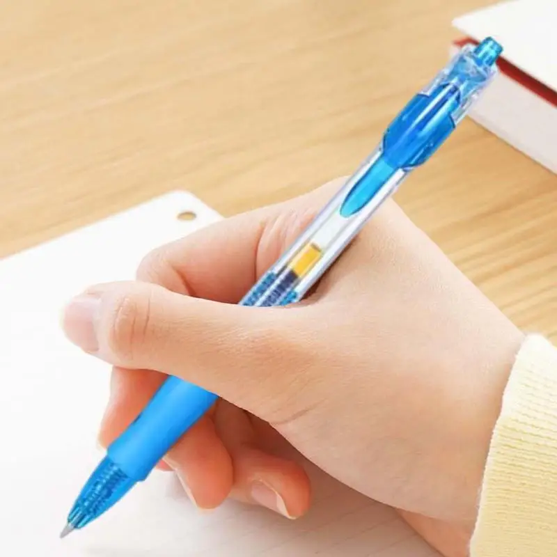 Ручки с тонким наконечником, выдвижная шариковая ручка, 10 шт., шариковые ручки 0,5 мм, шариковая ручка для детей, школы, письма, записей и подписей