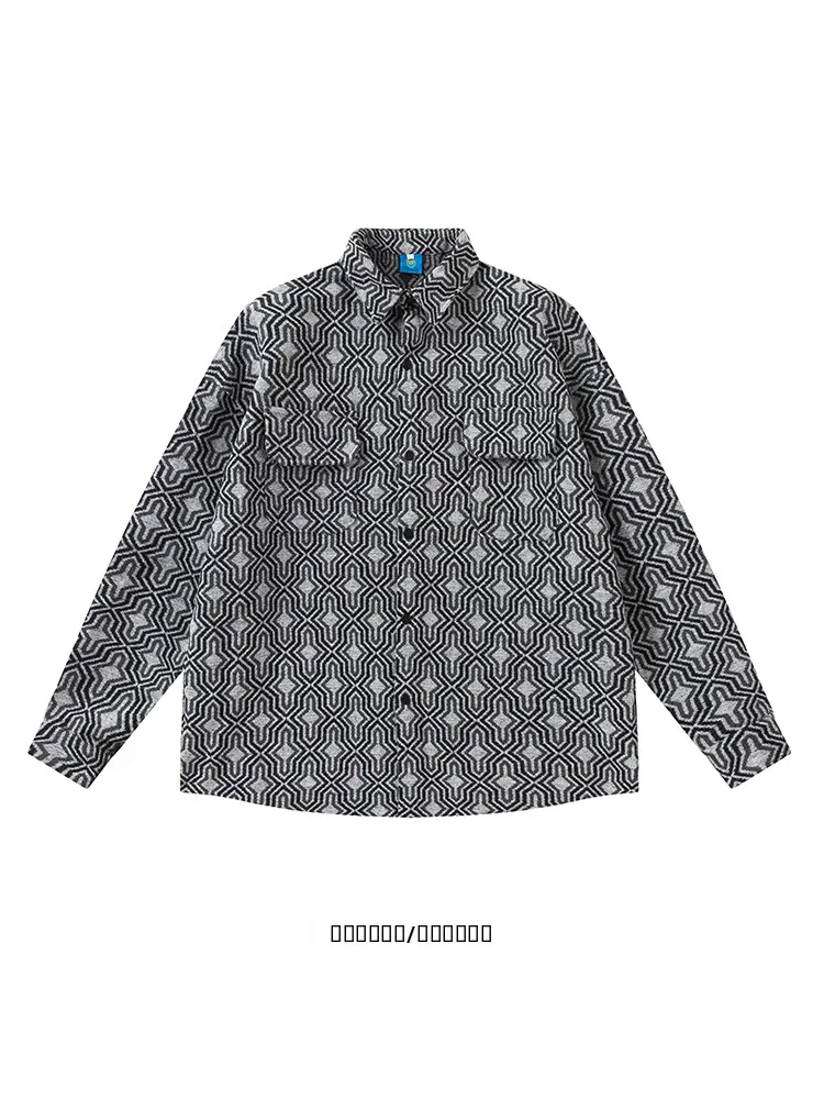 

Свободная куртка с американским креативным принтом и воротником, с длинными рукавами, повседневная верхняя одежда для взрослых, модная одежда для защиты от солнца