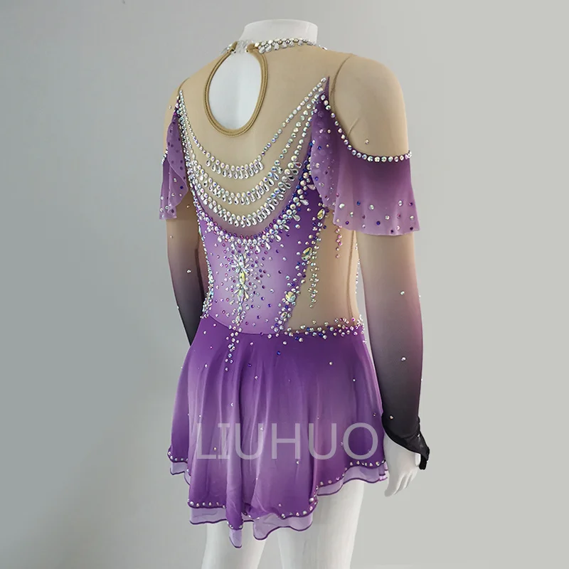 LIUHUO Figure Skating Performance Clothing Children\'s Adult Skating Performance Grading Clothing Artistic Gymnastics Grading