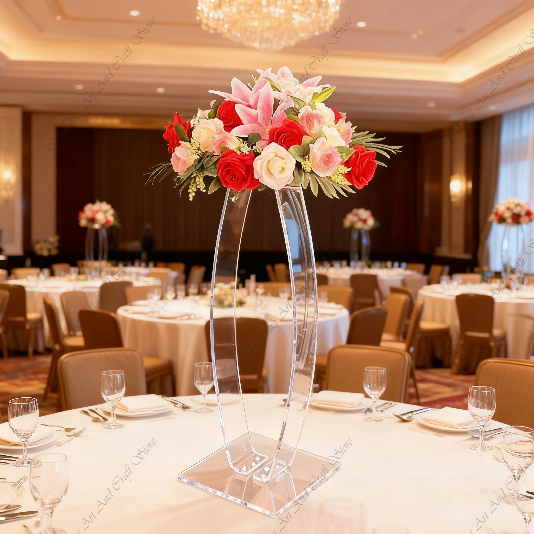 

10 шт., 80-100 см f30, акриловый декор для свадебного стола, римские стойки, подставки для цветов, ваза, акриловые центральные украшения для свадебного стола ivy409