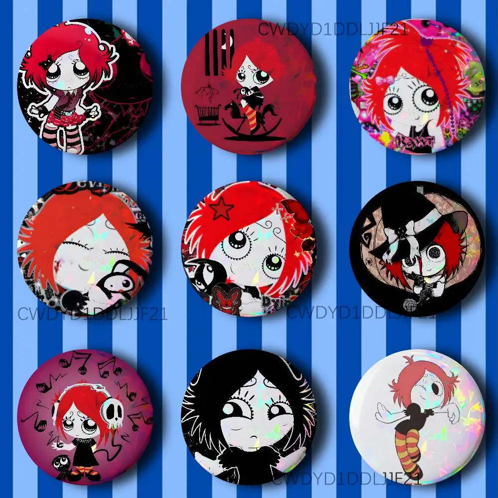 R-Ruby Gloom Gothic Badge Brooch Figure Lapel Pins Clothes Backpack Fashion Cute Collection Decoration Display