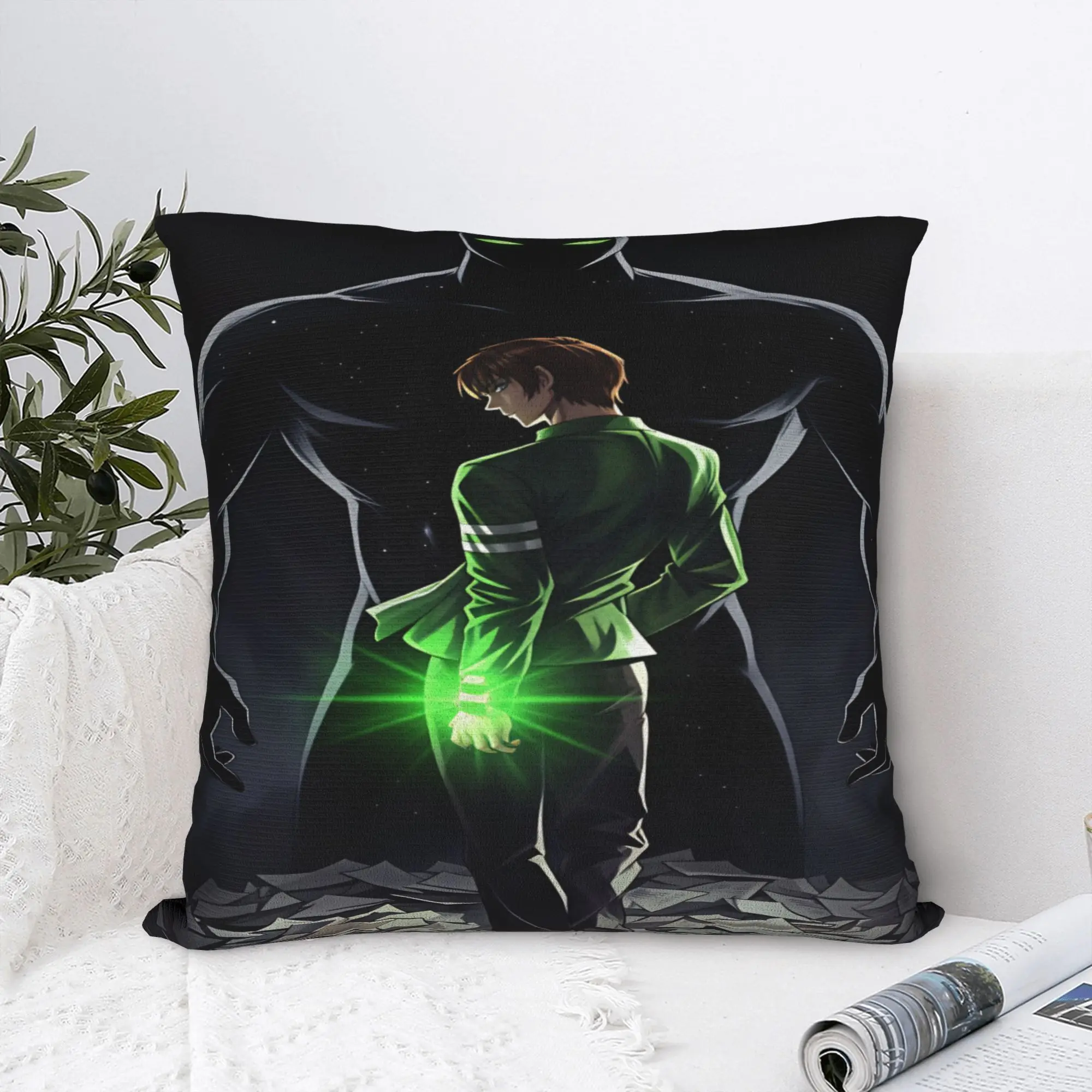 Ben 10 Cartoon Pillow Case  Funny Pillow Cover Square Pillowcases For Chair Sofa Home Decor