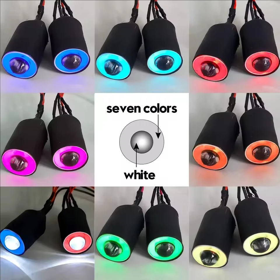 Angel Demon Eyes LED Headlight 10/13/17/22mm for 1/10 RC Car Axial SCX10 TRX4 D90 Wrangler Rock Crawler Upgrade Parts