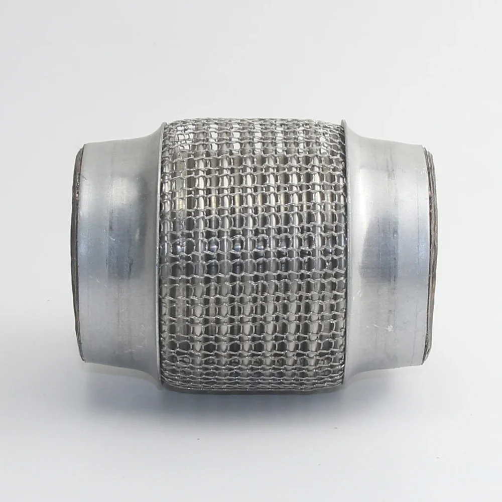 60mm Automotive exhaust bellows stainless steel hose connected to muffler shock absorption hose braided hook mesh expansion pipe