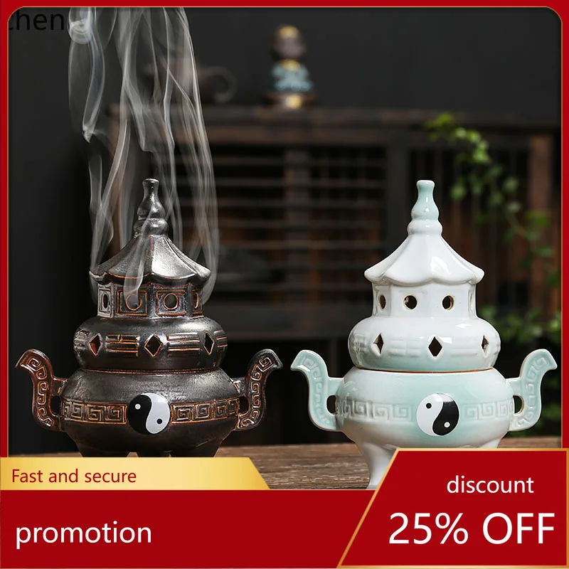 

Керамическая аромалампа HXL для дома, декоративная ароматическая лампа для чайной комнаты в стиле дзен