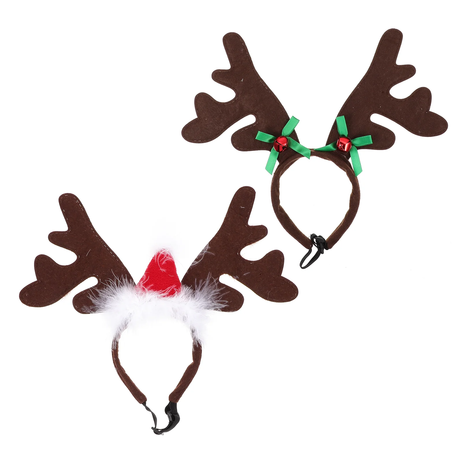 2 Pcs Pet Headgear Hair Hoop Decor Headband Dog Christmas Costume Decorative Headdress Puppy Cat Hoops