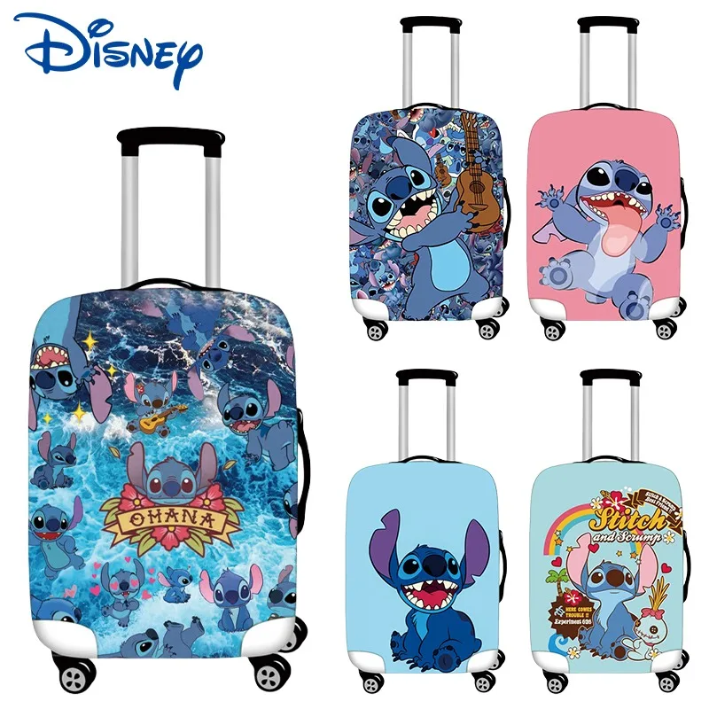 Disney Cartoon Stitch Elastic Luggage Protective Cover Suitcase Dustproof Baggage Cover for 18-32 Inch Trolley Cover Accessories