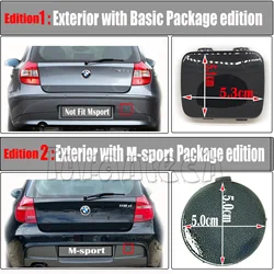 Rear Tow Cover For 07-11 BMW 1 series Hatchback E81 3door E87 5door 116i 116d 118d 120d 120i 123d 130i bumper Hook Eye Cap