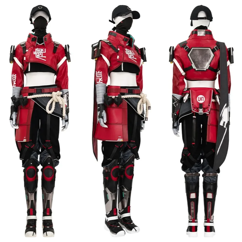 Game Apex Street Smart Cosplay-kostuum Wraith Skin-outfit met leren jasaccessoires Volledige set en individuele artikelen worden verkocht