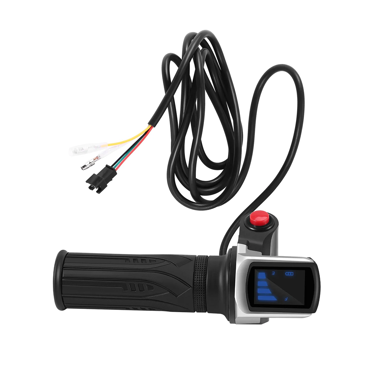 36V Electric Bicycle Scooter Speed Throttle Grip LCD Display with Switch EBike Twist Throttle Accelerator Handlebar Grip