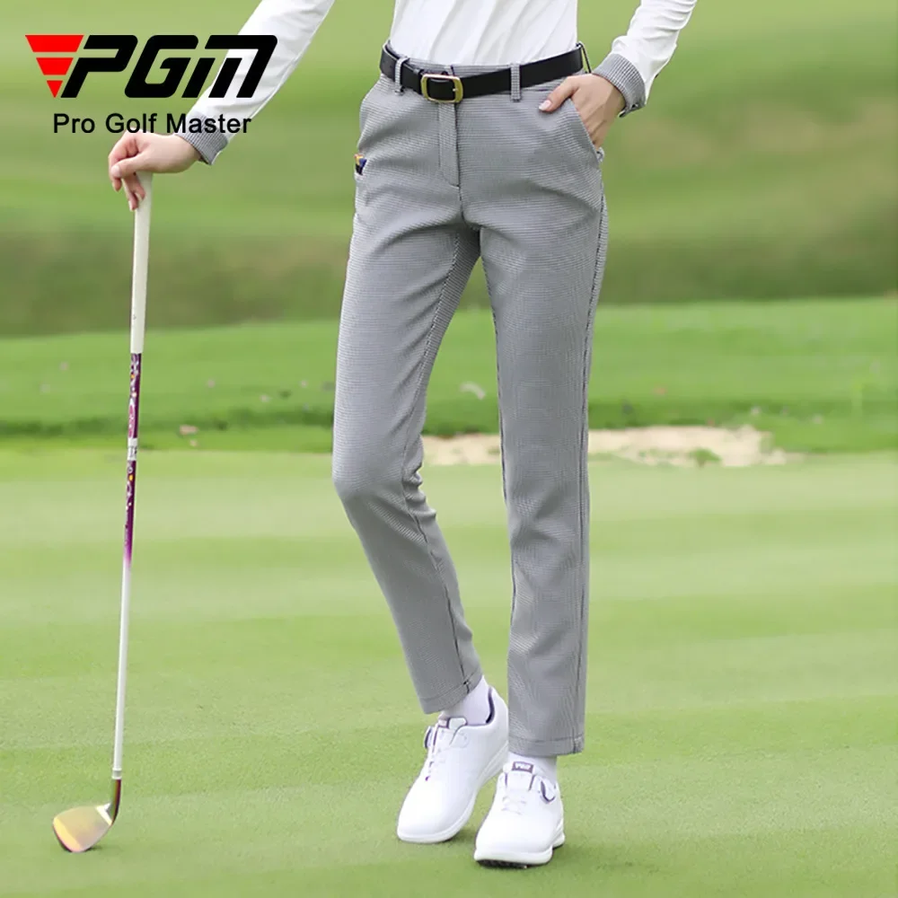 

PGM Autumn/Winter Golf Apparel Women's Thousand Bird Checker Pants Sports Pants Personalized Printed Women's Pants