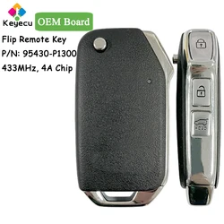 KEYECU OEM Board Flip Remote Car Key With 3 Buttons 433MHz 4A Chip for Kia Carnival Sportage Sorento 2022 2023 Fob 95430-P1300