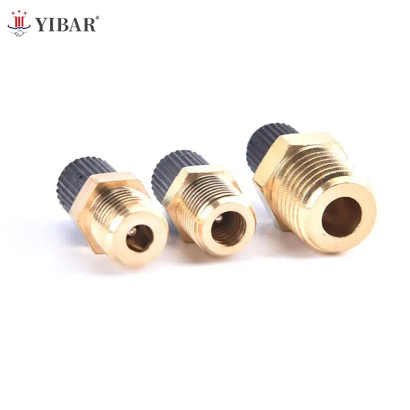 1/4 Inch NPT Solid Nickel Plated Brass Air Compressor Tank Fill Valve 6.35mm Male NPT Standard Thread Core Rated To 2g00psi