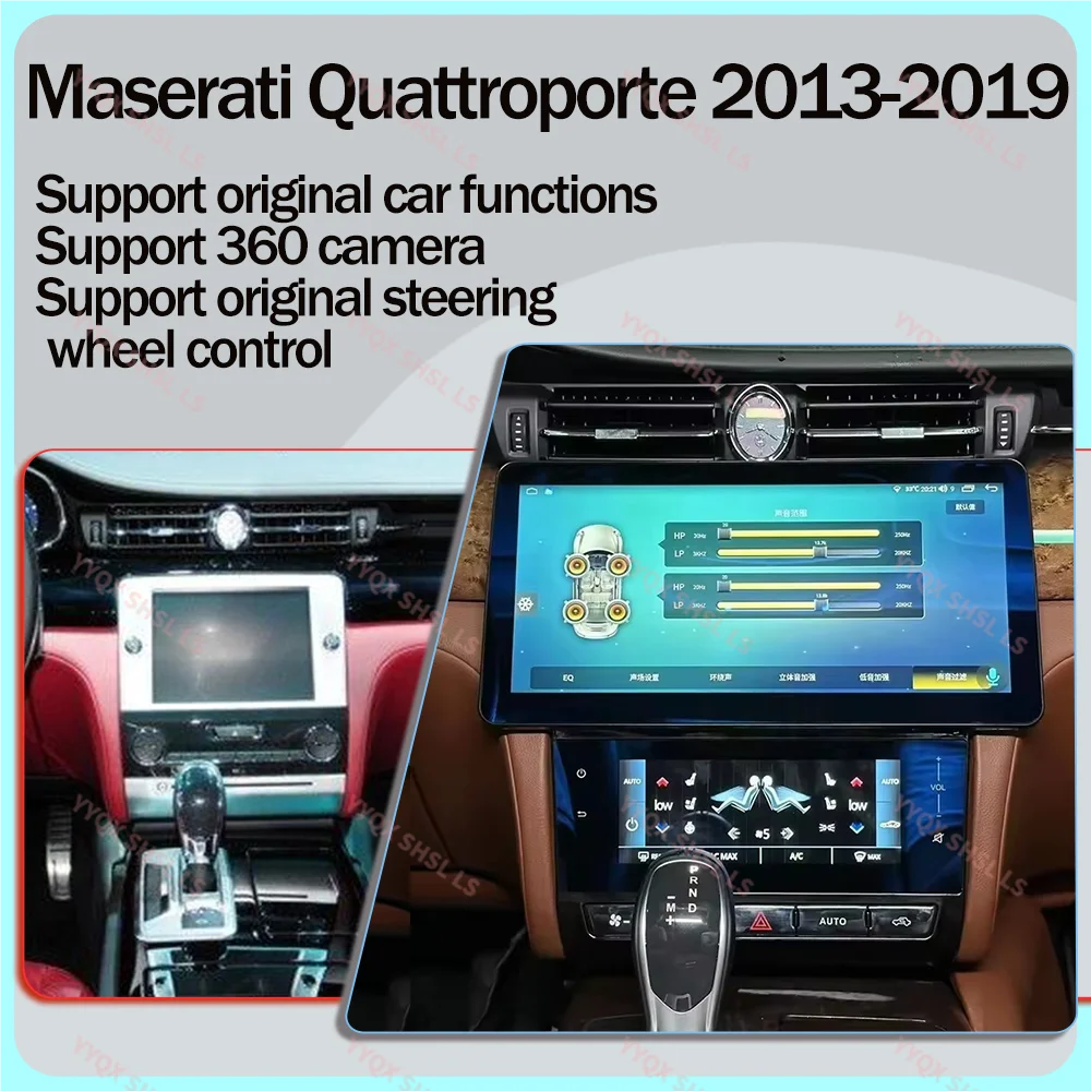 yyqx ls Android For Maserati Quattroporte 2013-2018 Car Multimedia Player GPS Navigation Radio Wireless CarPlay car accessories