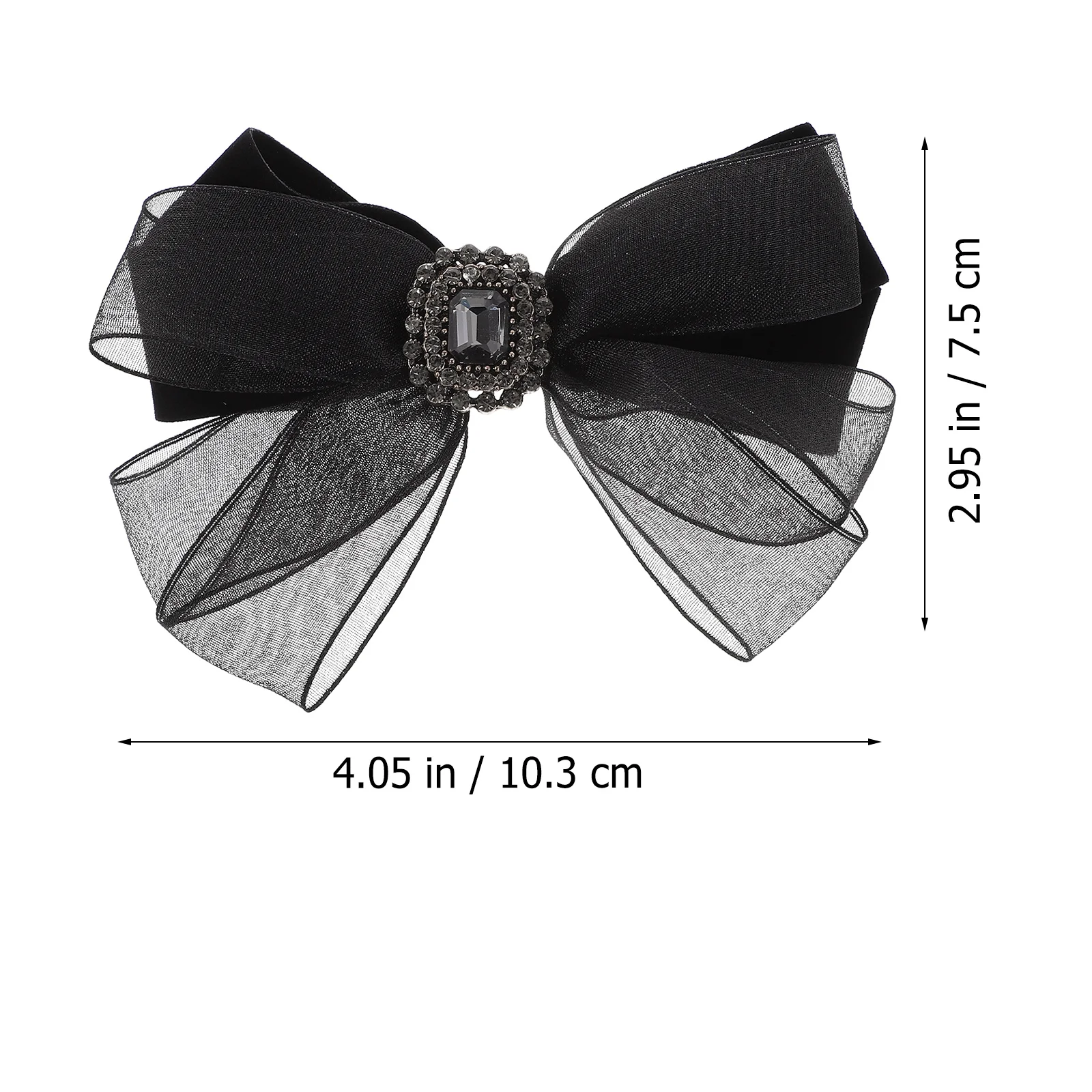 

2Pcs Rhinestone Bow Hair Clips Mesh Barrettes Decorative Accessories for Women Party Weddings Daily Wear Hair Bows